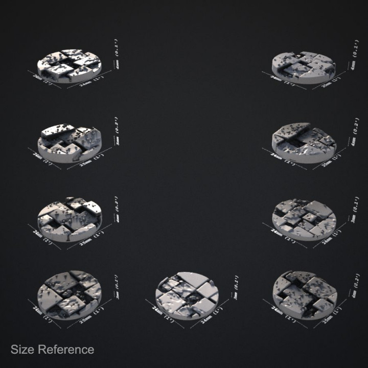 Broken Tiles 28mm Base Toppers image