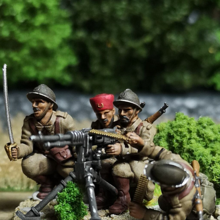 28mm French Spahis HMG Hotchkiss 1914 image