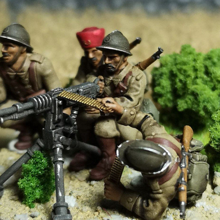 28mm French Spahis HMG Hotchkiss 1914 image