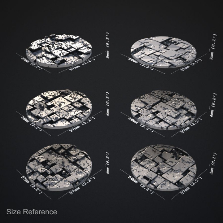 Broken Tiles 60mm x 60mm Base Toppers