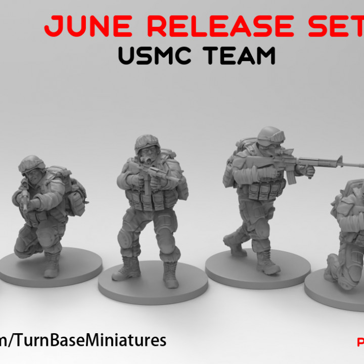 TurnBase Miniatures: Wargames - USMC Set (June patreon release) image