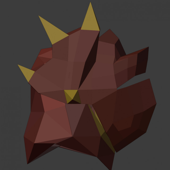 3D Printable Dragon Full Helm OSRS Moveable Parts by Brian