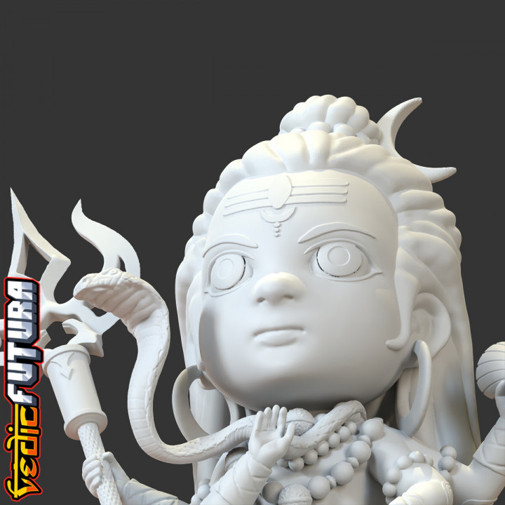 Chibi Shiva The Destroyer Cute [Easy Paint] image