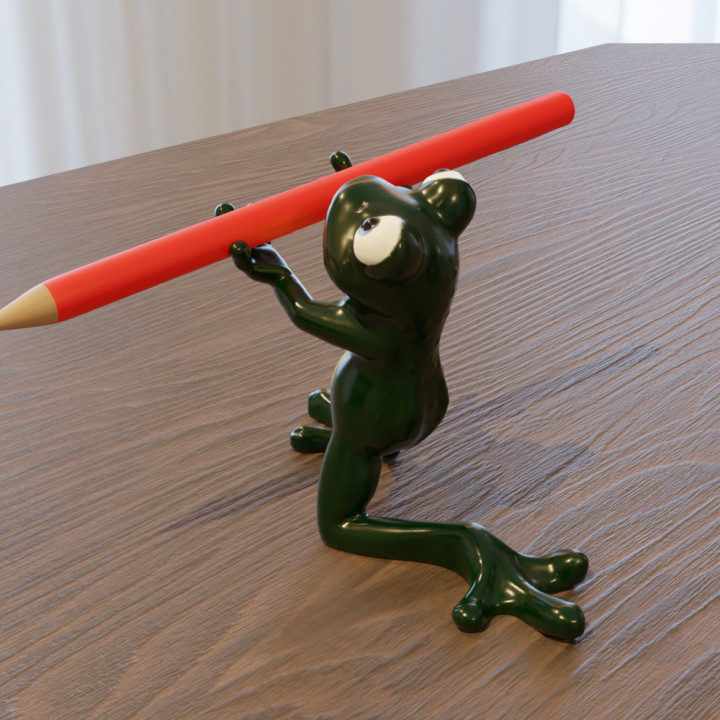 pen or pencil holder, frogs, froggy image