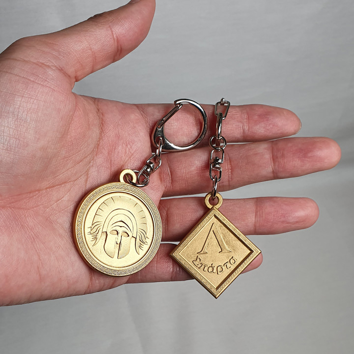 Spartan key chain image