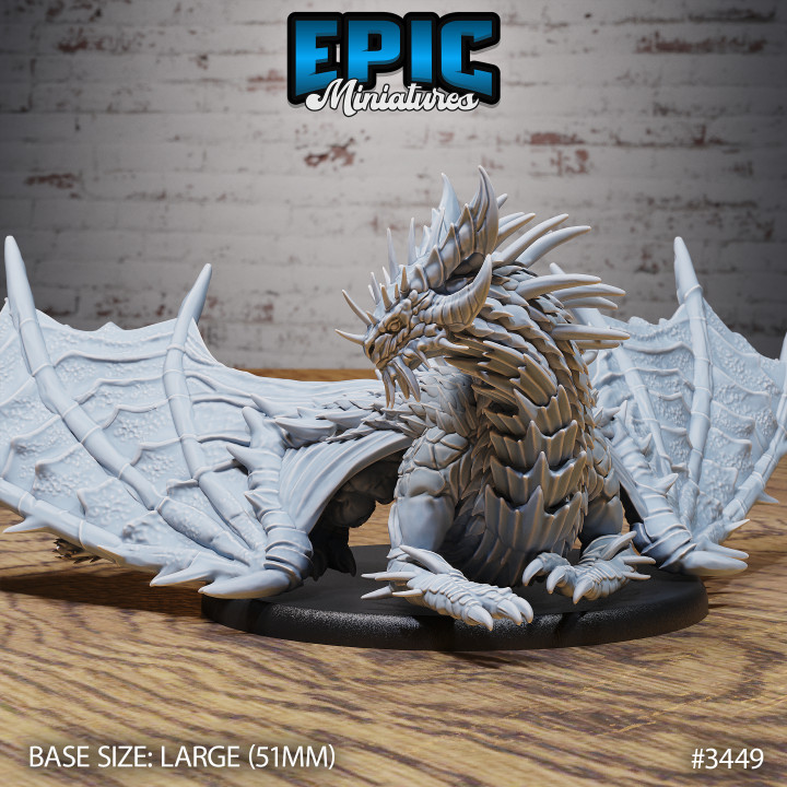 3D Printable Cactus Dragon Set / Legendary Drake / Winged Mountain