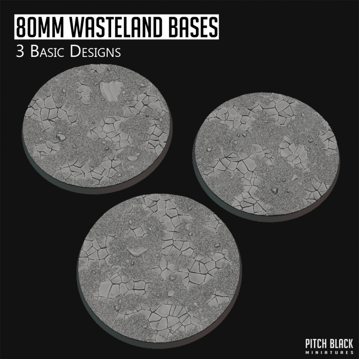 80mm Wasteland Bases - Basic image