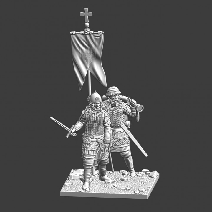 "This is my land" Ukrainian knight and banner image