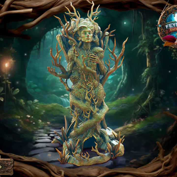 Dryad Miniature - Pre-supported image