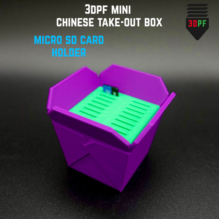 Micro SD Card Holder Mini Chinese Takeout Box image