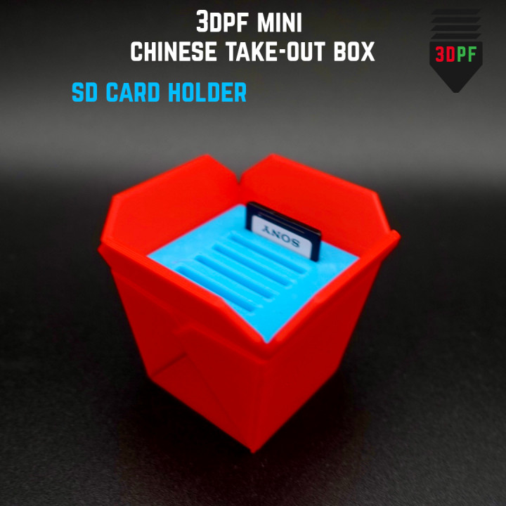 SD Card Holder Mini Chinese Takeout Box image