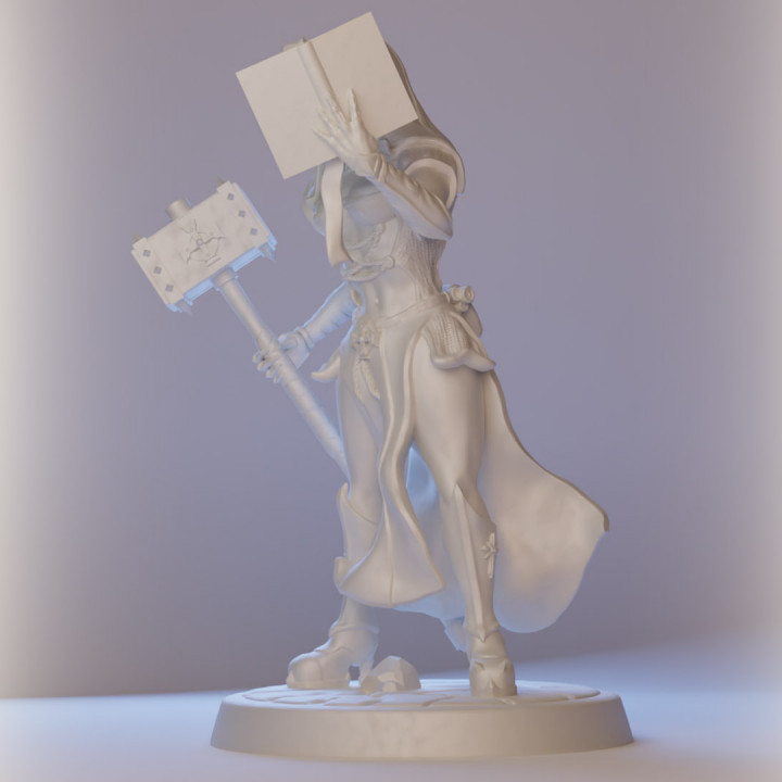 Printable Priestess miniature. for SLA/DLP/LCD printing image