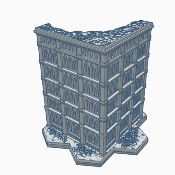 Gothic Ruined Building with Hex Base 104 GRHB104