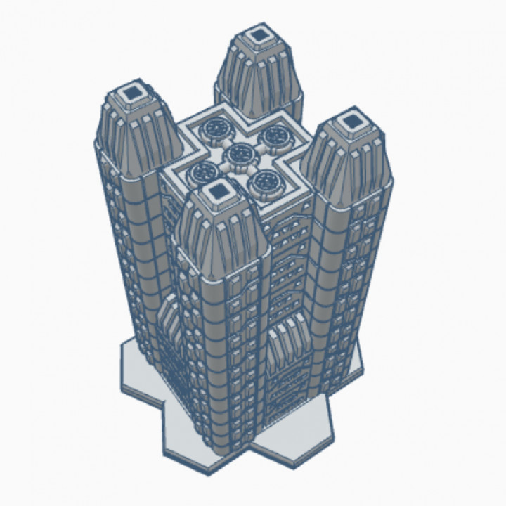 Sci-Fi Building 56 with Hex Base SFHB056