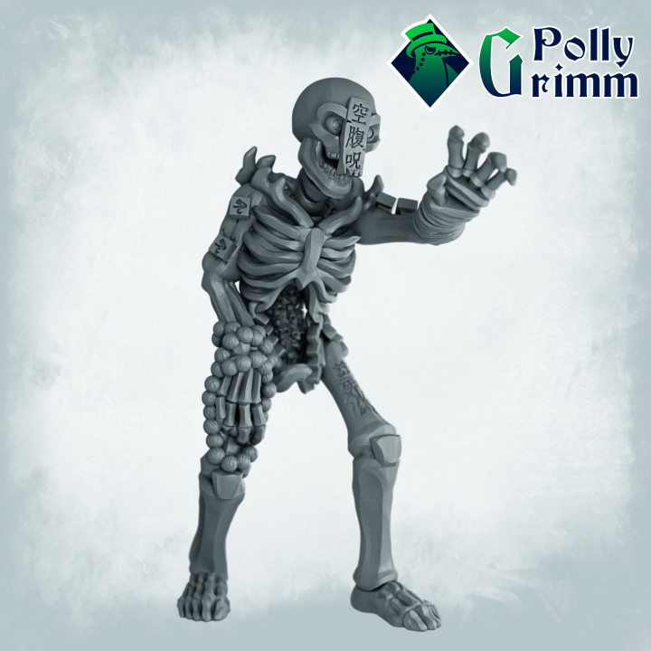 Night Parade of One Hundred Demons. Japanese folklore set. Tabletop miniature. Gashadokuro giant skeleton image