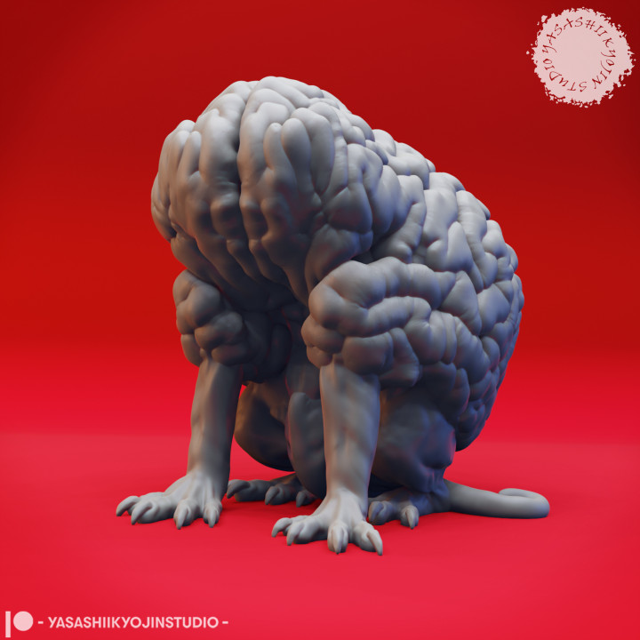 Sitting Intellect Devourer - Tabletop Miniature (Pre-Supported) image