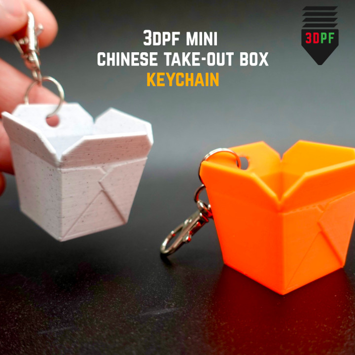 Mini Chinese Takeout Box Keychain image