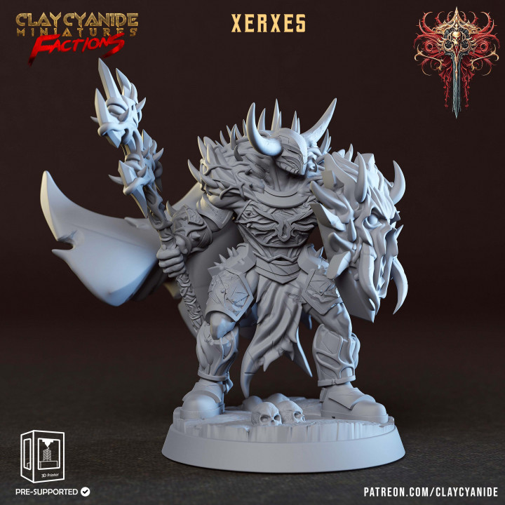 3D Printable Xerxes by Clay Cyanide Miniatures