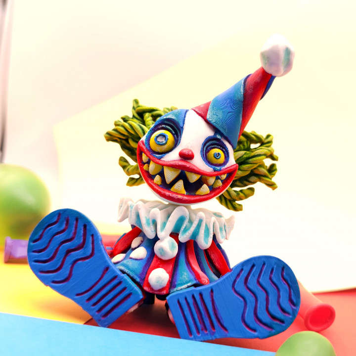 3D Printable Articulated Creepy Clown by TwistyPrints