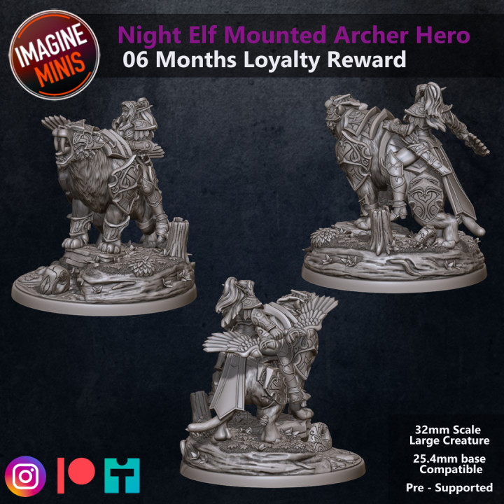 Loyalty Reward 06 Months - Night Elf Mounted Archer Hero image