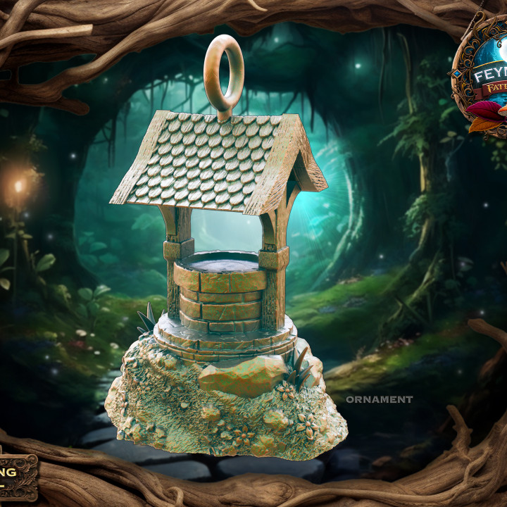 3D Printable Magical Wishing Well Ornament by FatesEnd