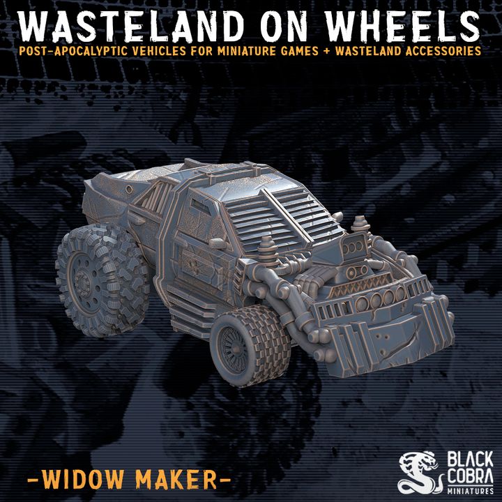3D Printable -WidowMaker- Wasteland on Wheels by BlackCobraMiniatures