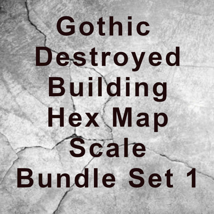 Gothic Destroyed Building Hex Map Scale Bundle Set 1 image