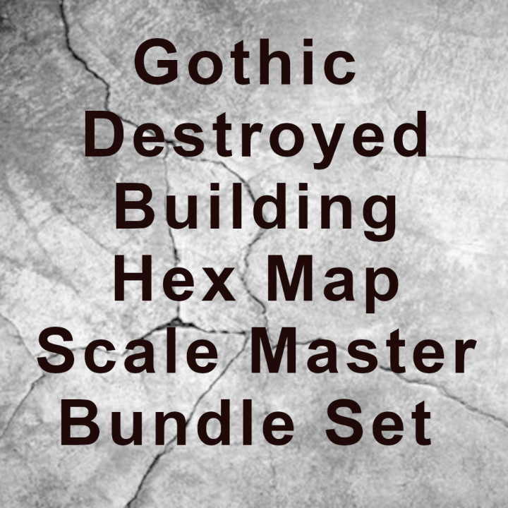 Gothic Destroyed Building Hex Map Scale Master Bundle Set image