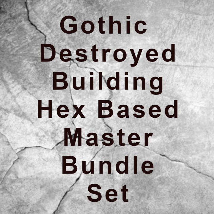 Gothic Destroyed Building Hex Based Master Bundle image