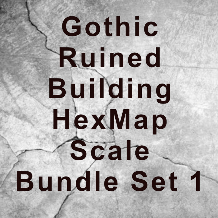 Gothic Ruined Building Hex Map Scale Bundle Set 1 image