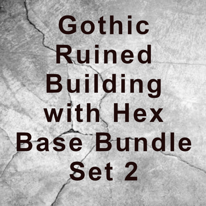 Gothic Ruined Building with Hex Base Bundle Set 2 image