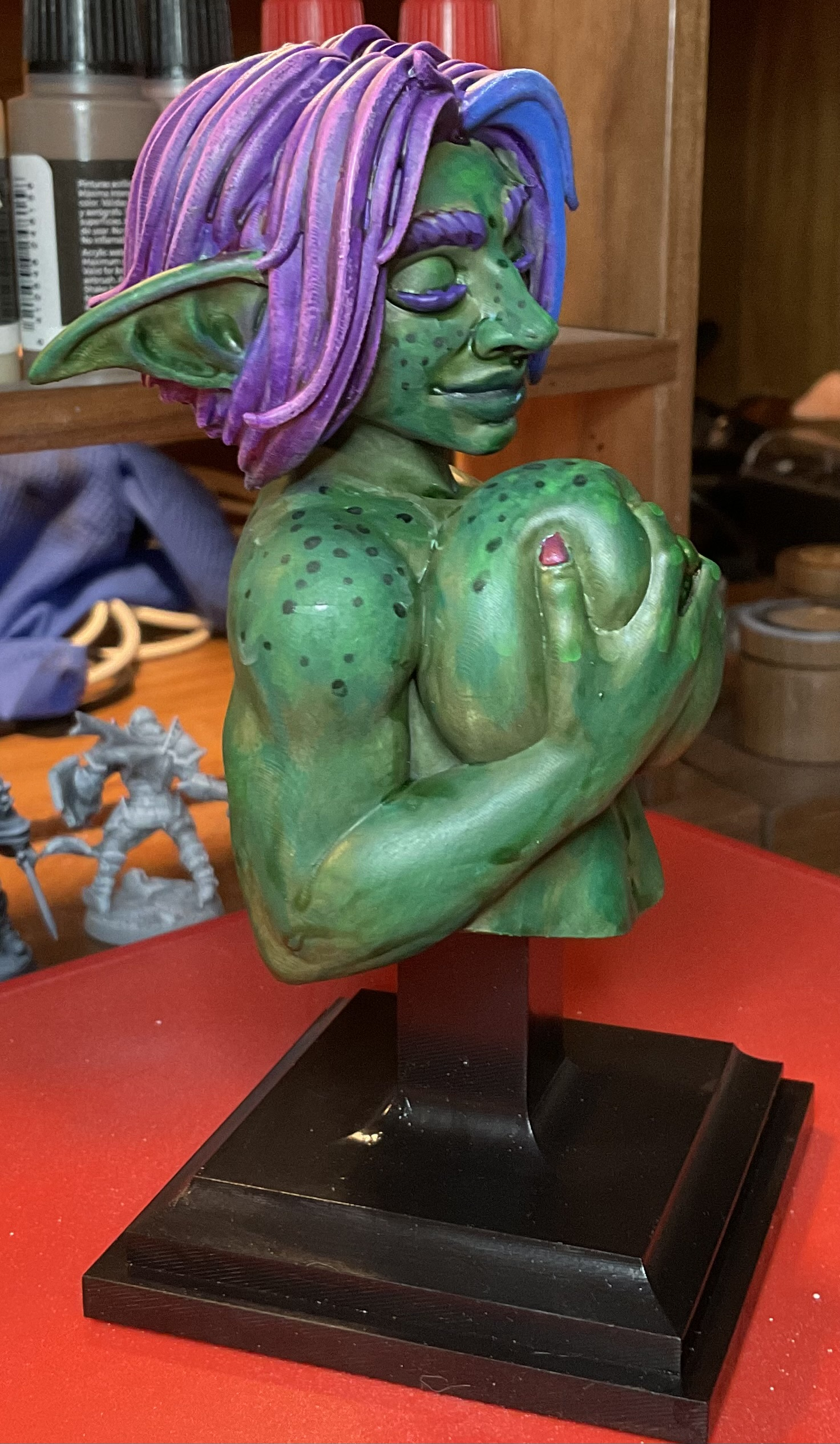 3D Print of Camélia the goblin girl - Bust by sethswanson