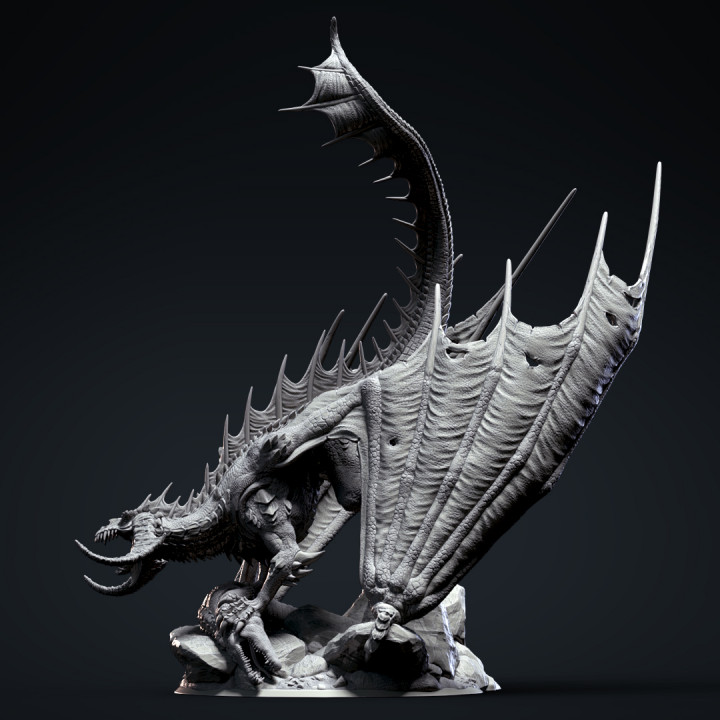 Ancient black dragon image