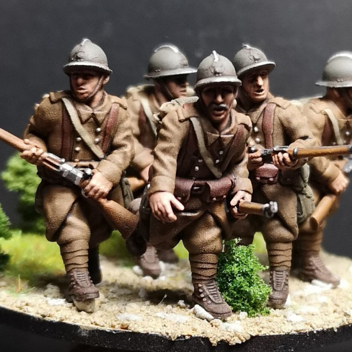 WW2 28mm french reserve infantry group 2