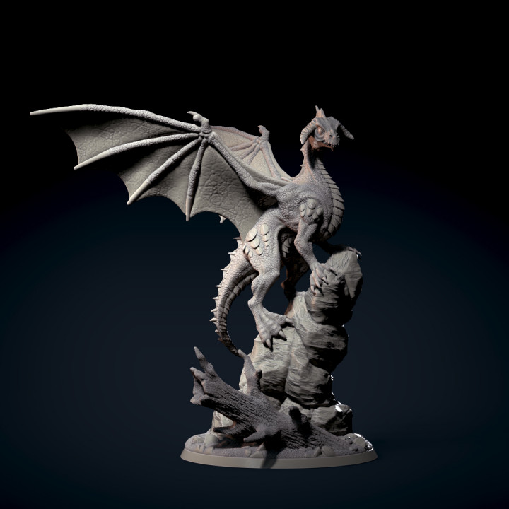 3D Printable Black dragon pack by clynche art