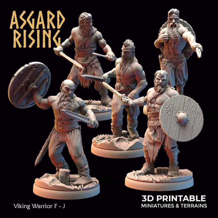 Viking Warriors (ver. 2) /EasyToPrint/ /Pre-supported/ image