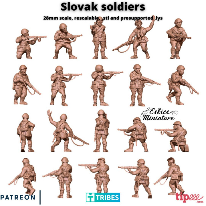 Slovak soldiers ww2 x10 - 28mm image
