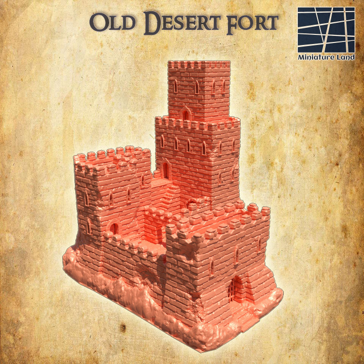 Old Desert Fort - Tabletop Terrain - 28 MM image
