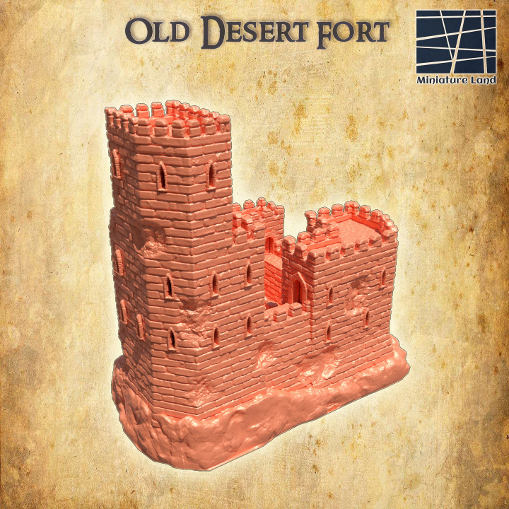 Old Desert Fort - Tabletop Terrain - 28 MM image