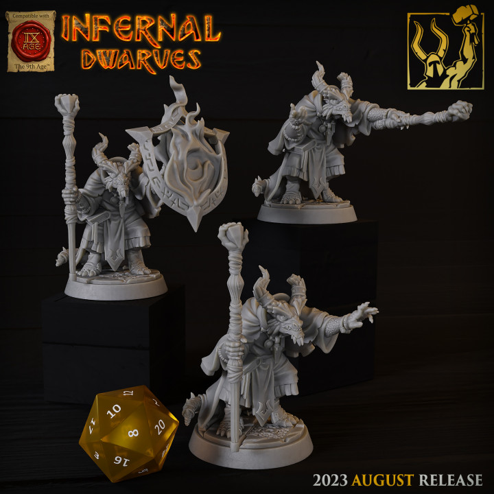 3D Printable Titan Forge Miniatures - 2023 - August - Infernal Dwarves ...