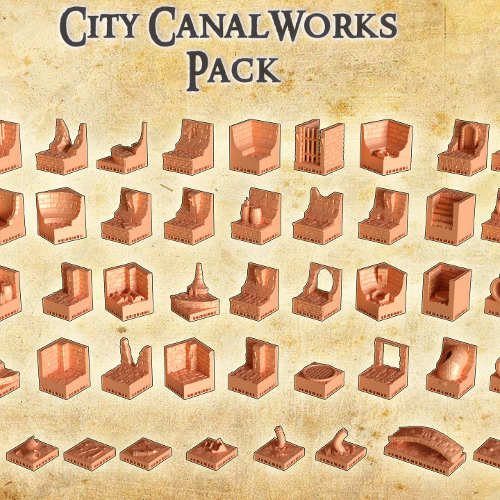 City CanalWorks Pack - Tabletop Terrain - 28 MM image