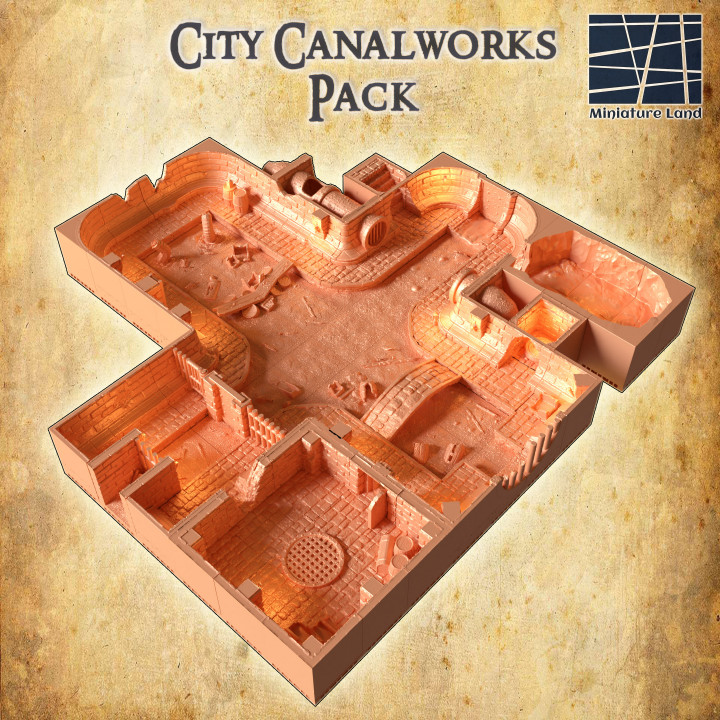 City CanalWorks Pack - Tabletop Terrain - 28 MM image