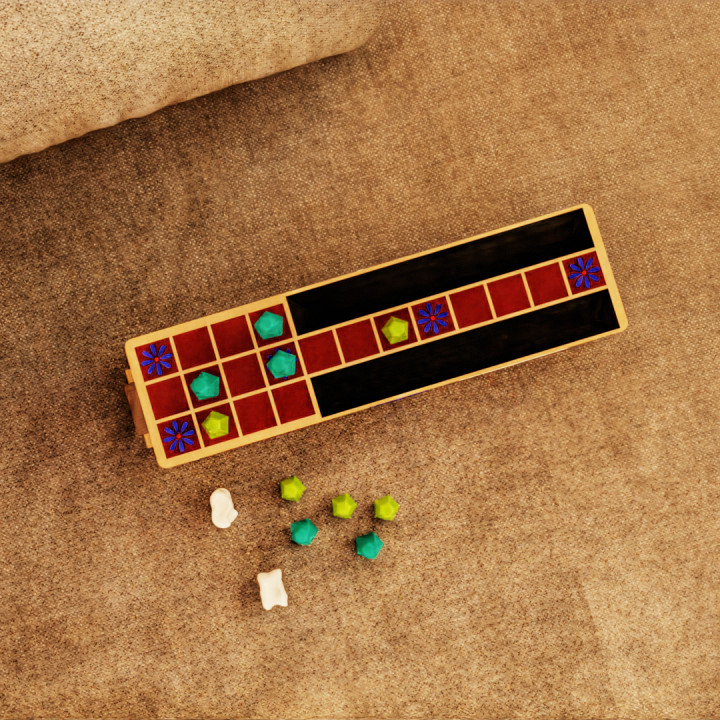 3D Printable The Twenty Squares Board Game by Lazy Bear