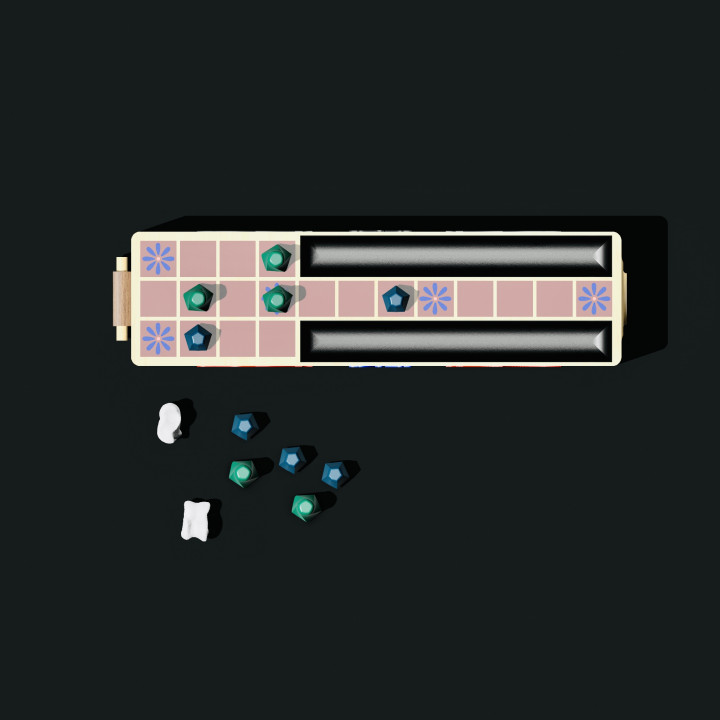 3D Printable The Twenty Squares Board Game by Lazy Bear