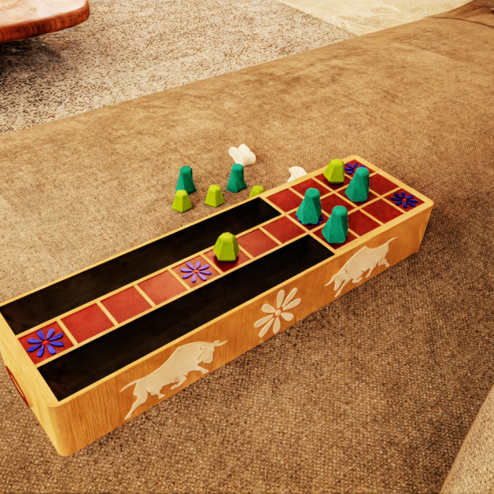 3D Printable The Twenty Squares Board Game by Lazy Bear