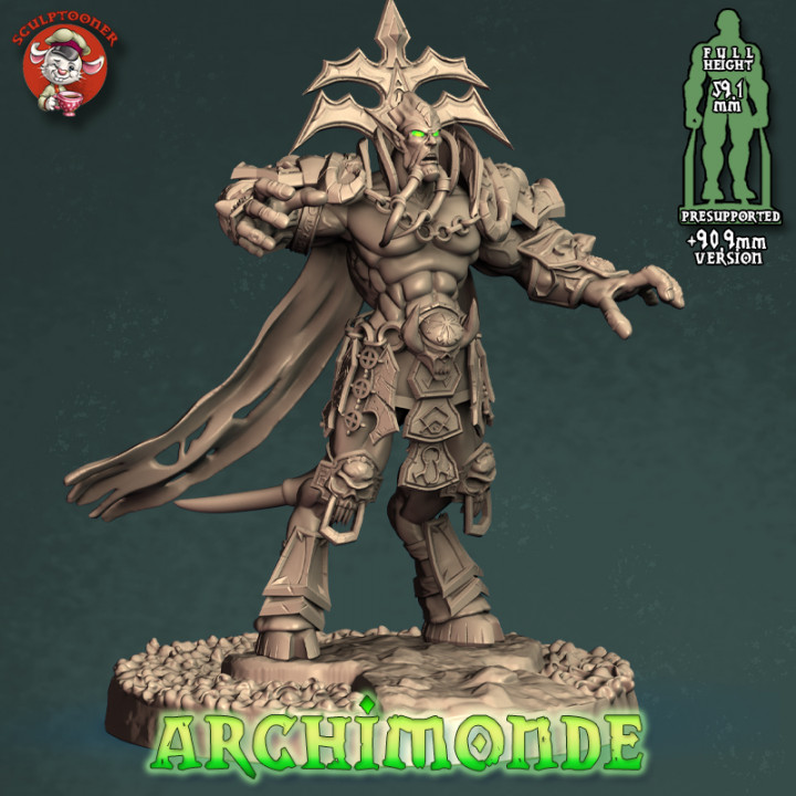Archedemon - 32mm scale pre-supported miniature image