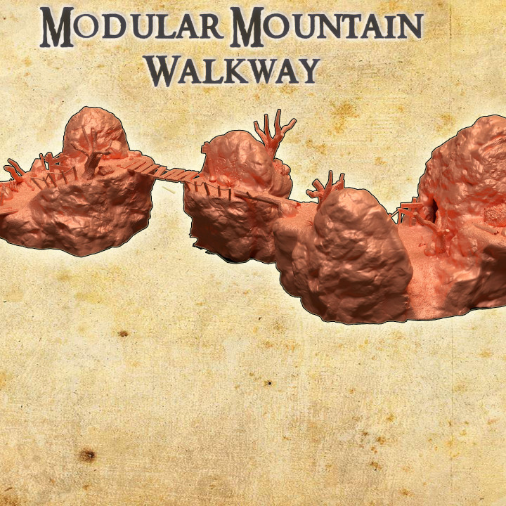 Modular Mountain Walkway - Tabletop Terrain - 28 MM image