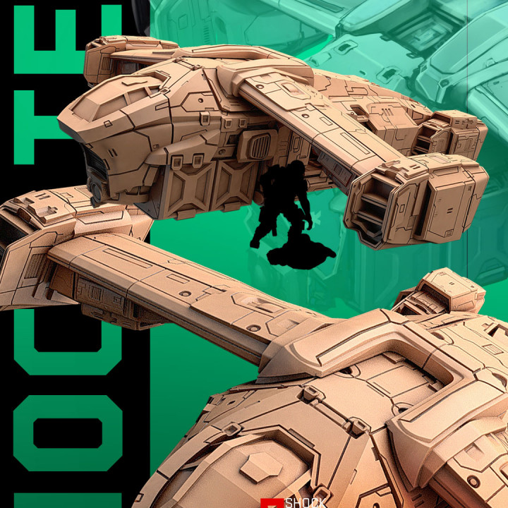 Cyberpunk - NeoGlide V-4 - Shock Team flyer / VTOL image
