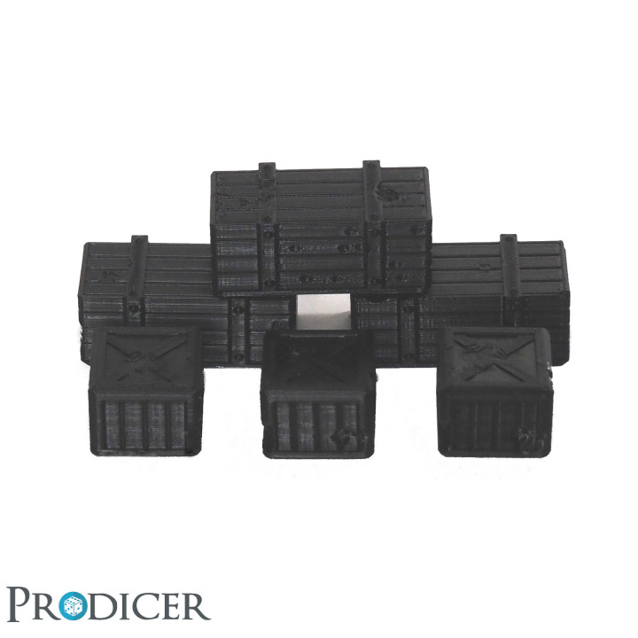 Tabletop terrain sci-fi pipes, boxes and barricades by PRODICER