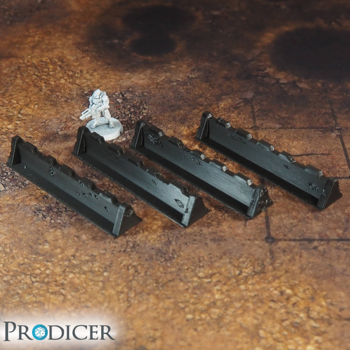 Tabletop terrain sci-fi walls and barriers by PRODICER image